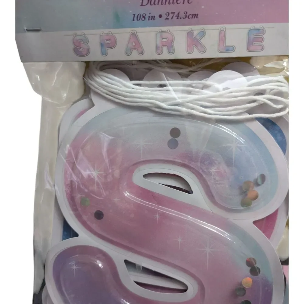 Unicorn Party Decoration Bundle – Banner, Glasses, Confetti, Table Cover & More